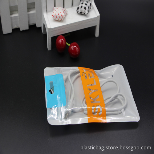 White Plastic Bags with Ziplock for Phone Case